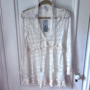 Women’s Vamiani NWT Lace Fringe Boho Top/Dress Size Medium